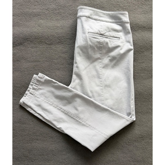 LOFT Outlet Pants - Loft Outlet Women Light Gray Skinny Ankle Seamed Front Pants Size 14 High Rise